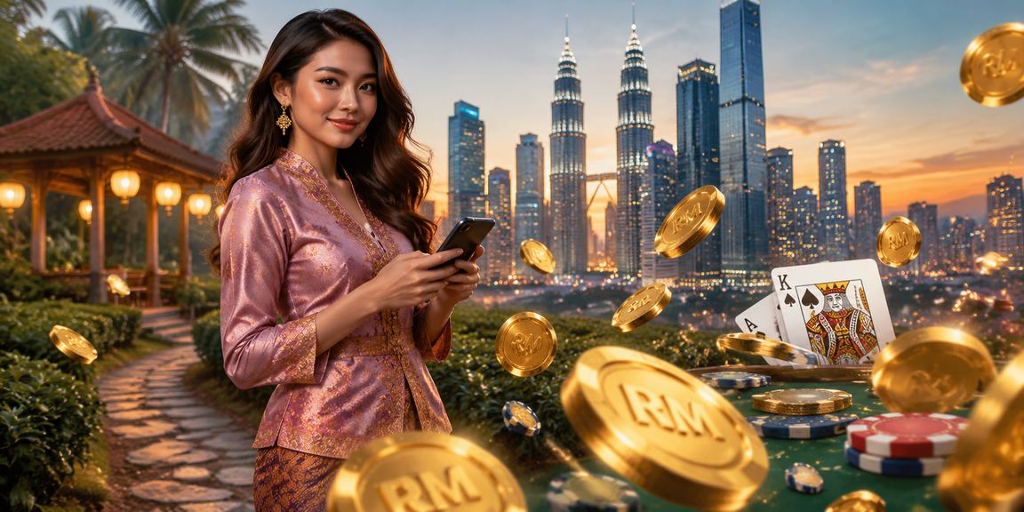 Pemain poker bergaya moden di Kuala Lumpur memainkan permainan meja dalam talian 316i